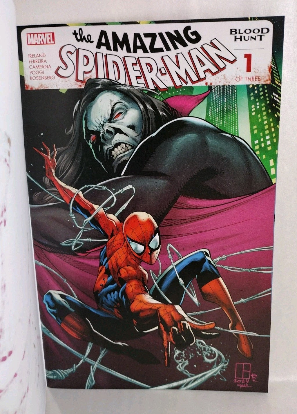 Amazing Spider-Man Blood Hunt #1 Marvel Red Sketch Var W Original DCastr Art