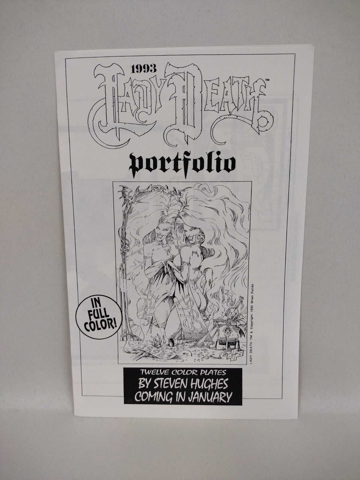 Evil Ernie (1992) Original 3 Page Flyer AD Lady Death Pre Chaos Comics