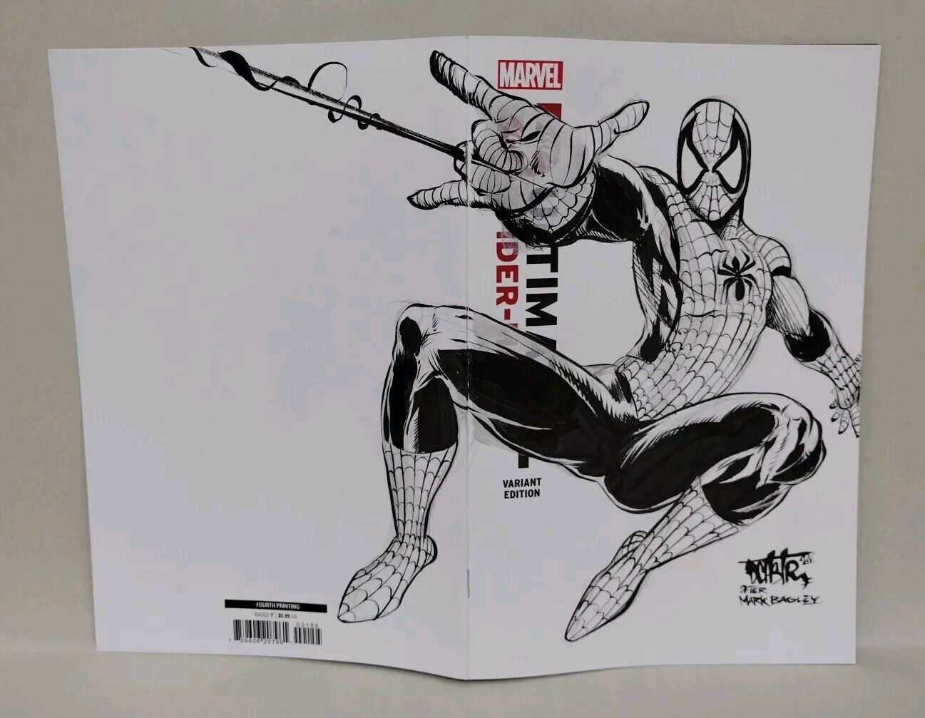 Ultimate Spider-Man #1 (2024) 4th Print Sketch Cover Comic W Original DCastr Art