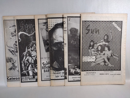 Syn Magazine (1990) Complete Newspaper Run 1 2 3 4 5 6 Horror Movie Comic Run