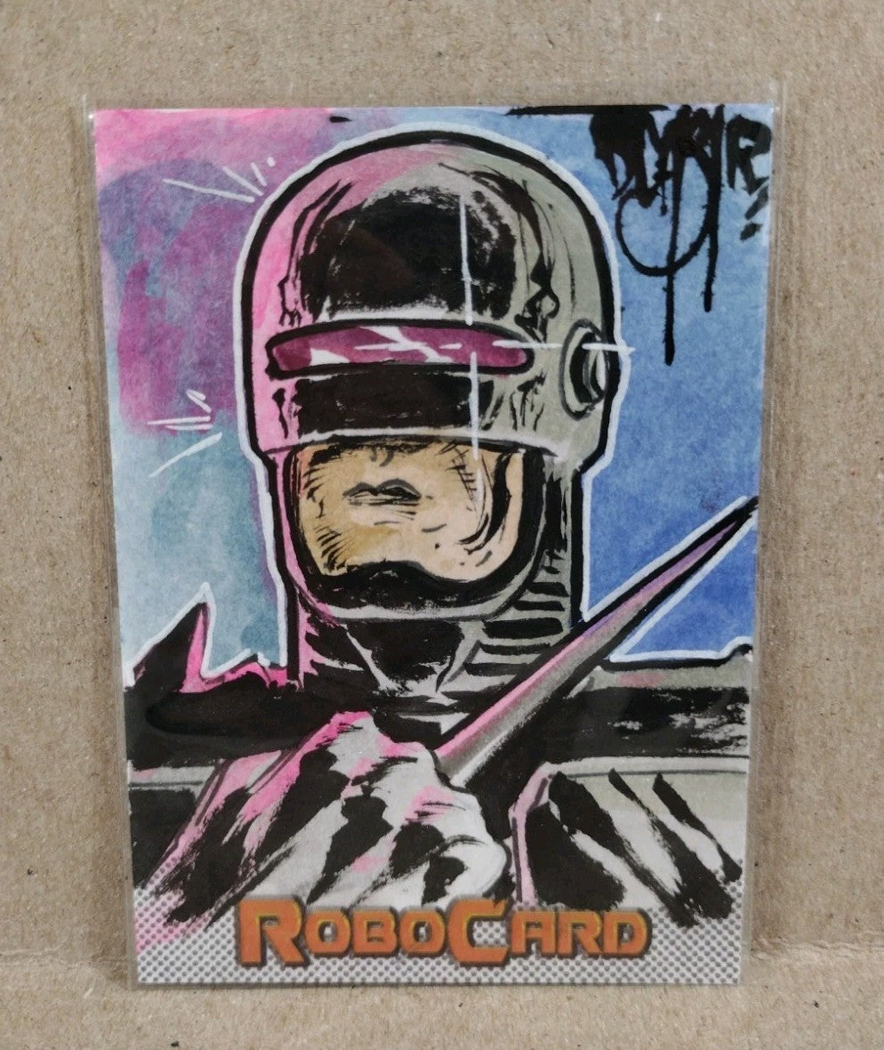 Robocard 2026 American Retro Graphics Sketch Card W Original DCastr Robocop Art