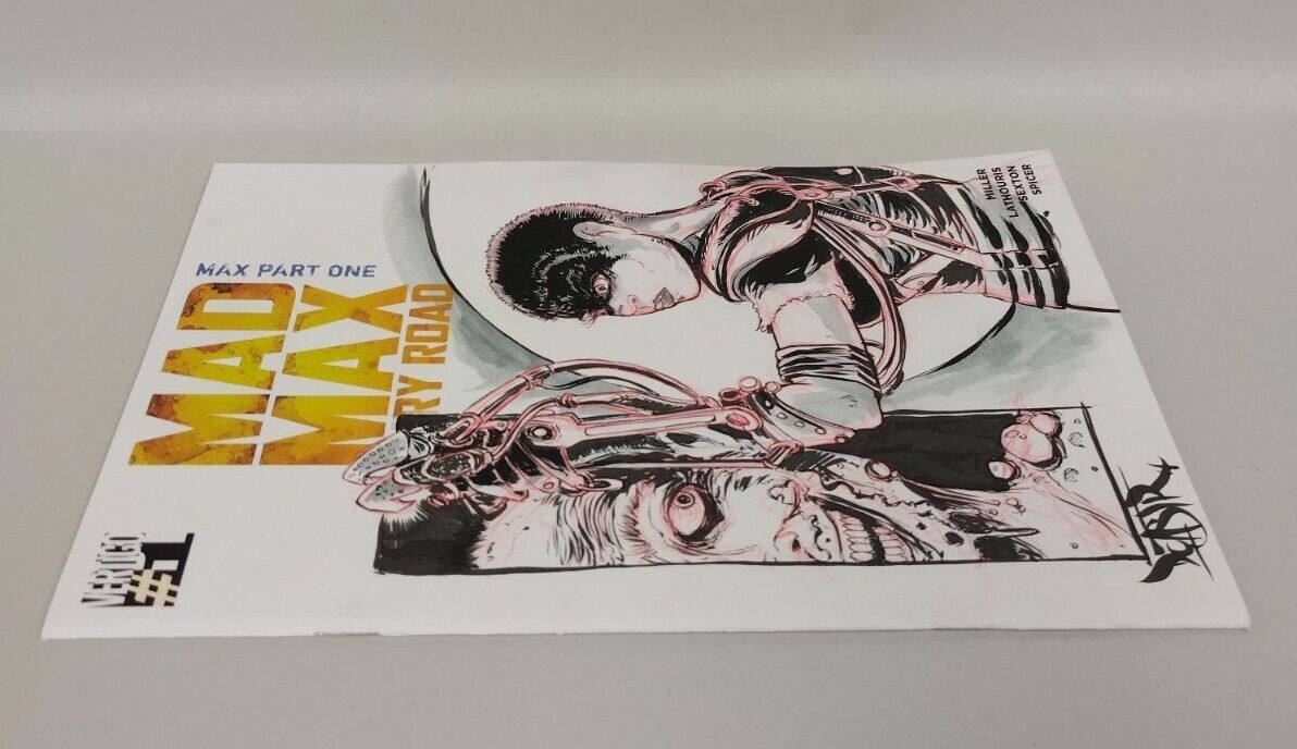 Mad Max Fry Road  Max Party One #1 Blank Cover Variant Comic W Original Art ARG 