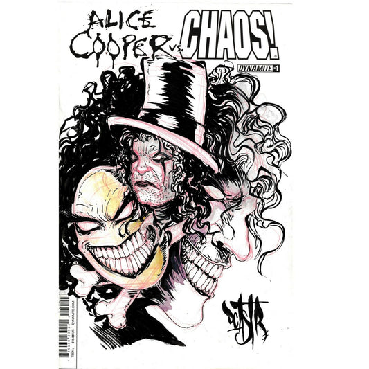 Alice Cooper vs. Chaos!  #1 (2015) Blank Cover Variant Comic Original Art 