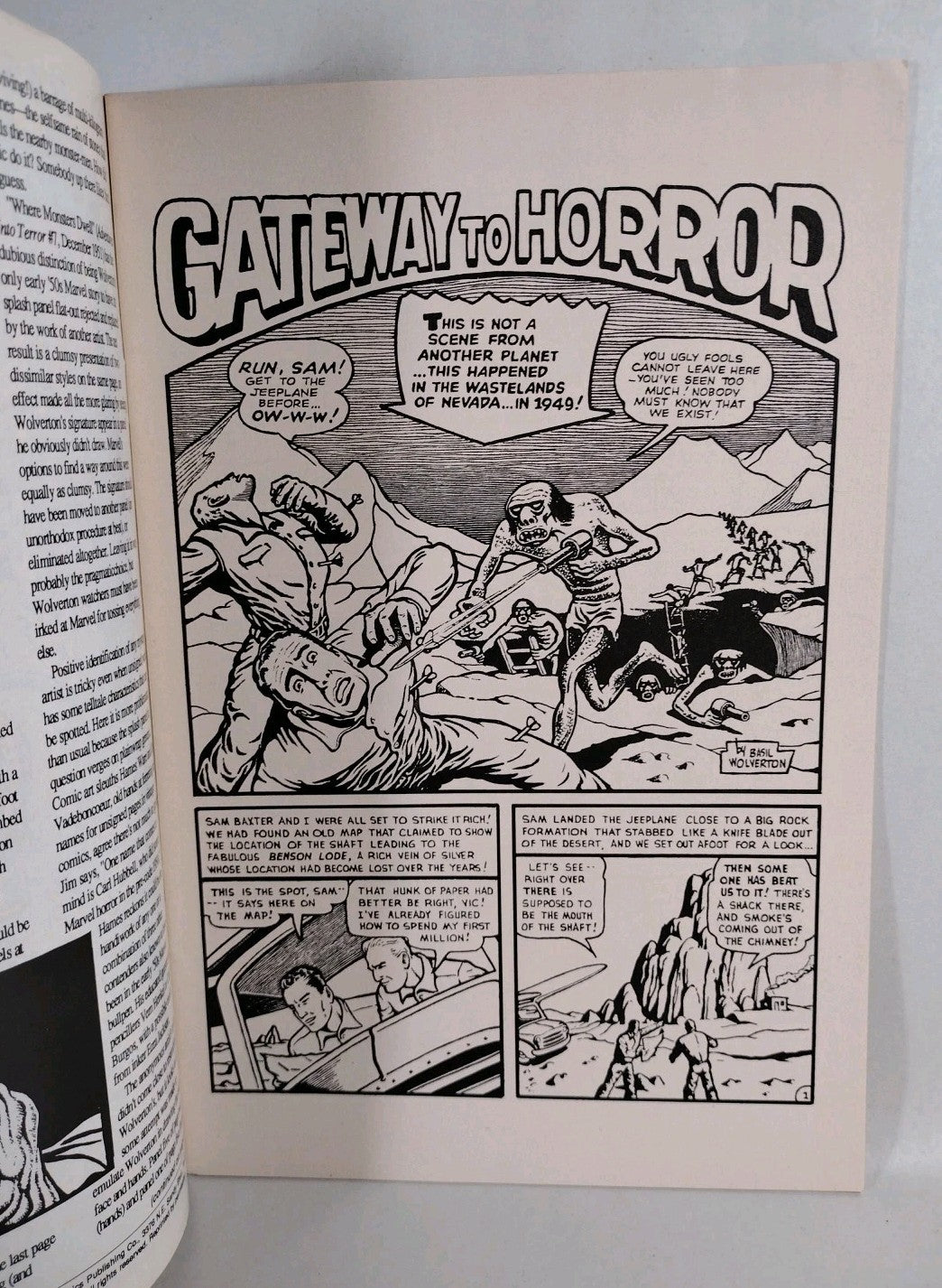 Basil Wolverton Comic Lot Of 4 Gateway To Horror Weird Tales 3-D Zone W Glasses