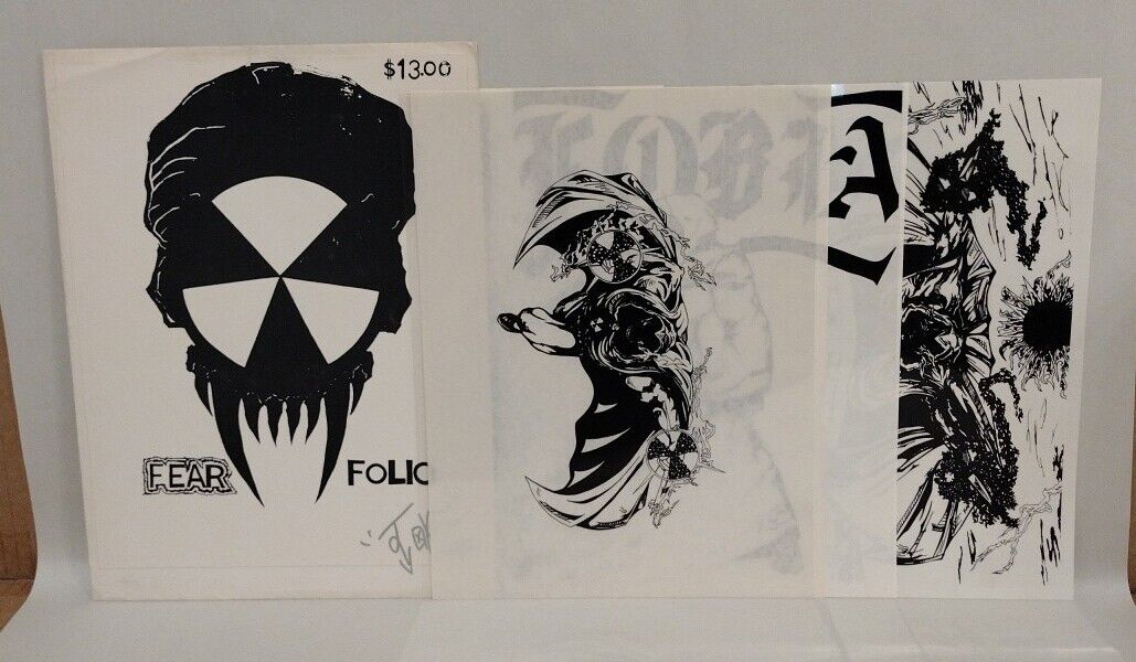 Fobia Comic (1994) Toxic Studios Transparent Print Portfolio Set W Folder Noyes