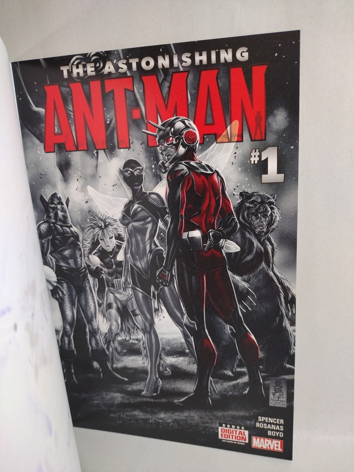Astonishing Ant-Man #1 (2015) Marvel Sketch Cover Comic W Original DCastr Art