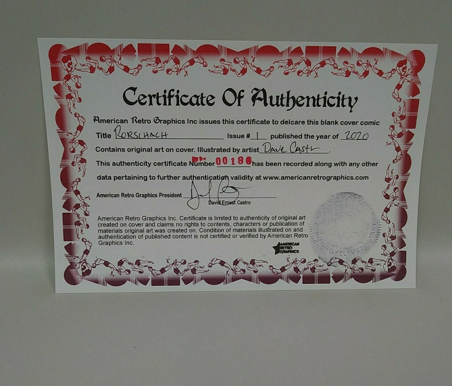 Rorschach #1 (2020) DC Sketch Cover Variant Comic W Original DCastr Art ARG