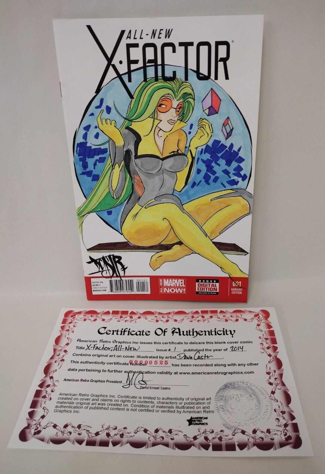 All-New X-Factor #1 (2014) Blank Cover Variant W Original Dave Castr Polaris Art