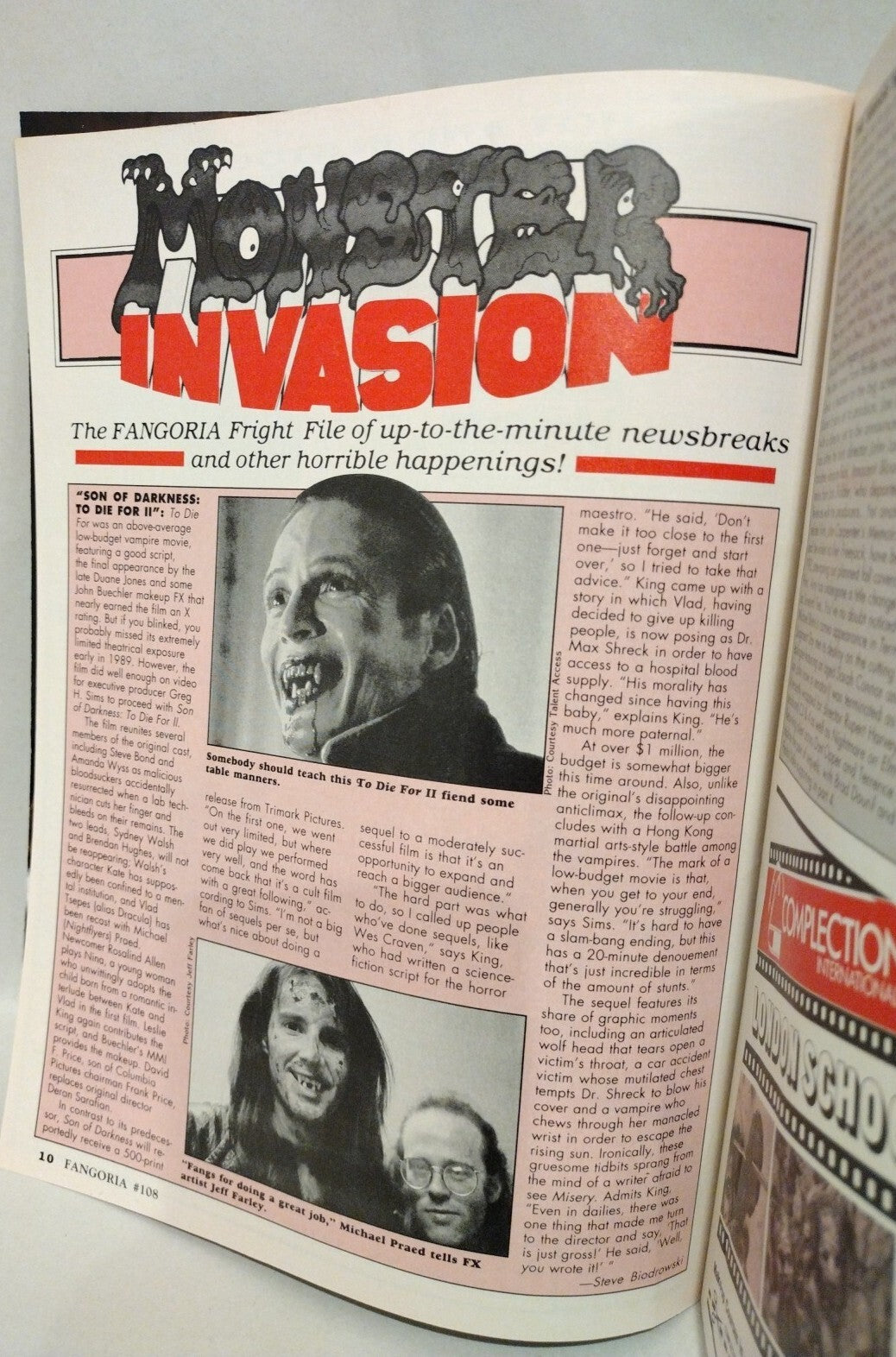 FANGORIA Magazine #108 (1991) Freddy's Dead People Under The Stairs Evil Ernie