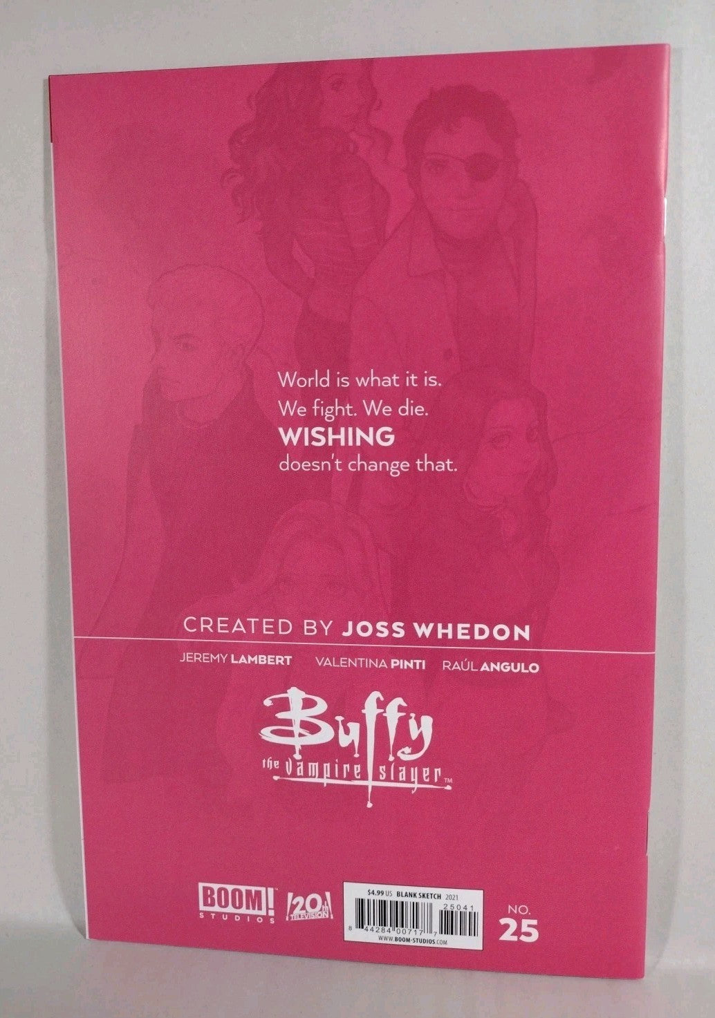 Buffy The Vampire Slayer 25 (2021) Boom Studios Blank Sketch Cover Variant Comic