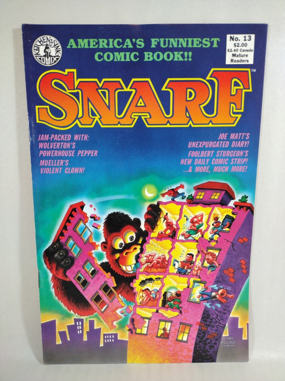 Snarf #11 13 14 (1989) Kitchen Sink Underground Comic Lot VG-FN John Pound Cover