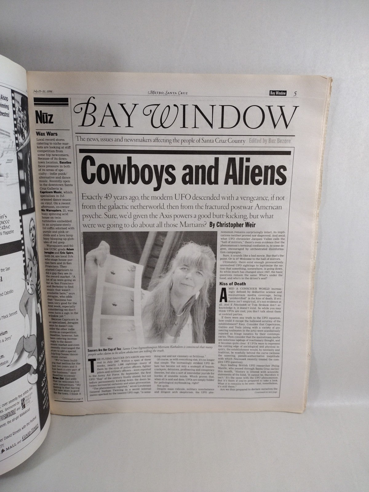 Metro Santa Cruz Vol 3 #13 (1996) S California Newspaper X-Files AFI