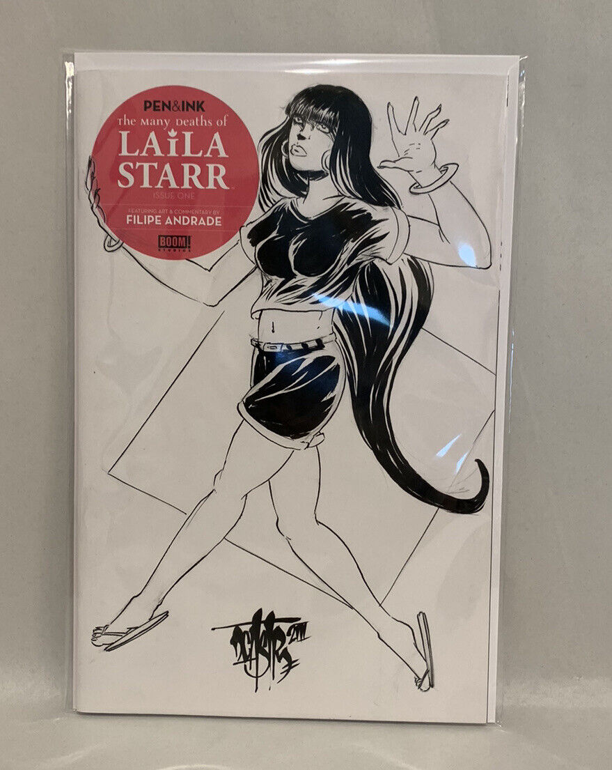 LAILA STARR, THE MANY DEATHS OF #1 Blank Variant Cover W Original Art Dave Castr