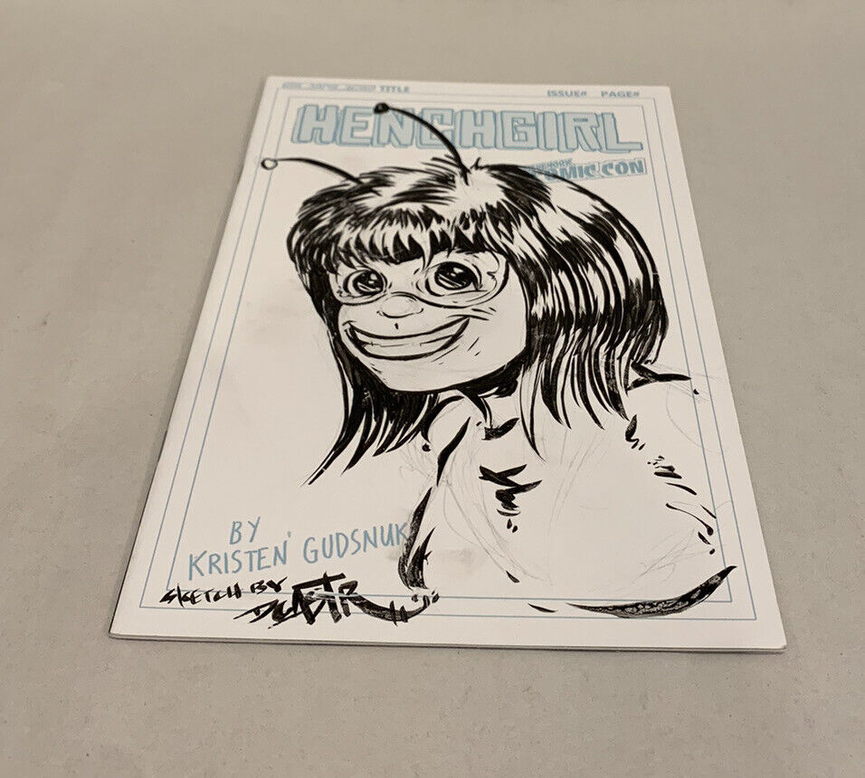 HENCHGIRL #1 Blank Variant Cover Comic 2015 W Original Art Dave Castr