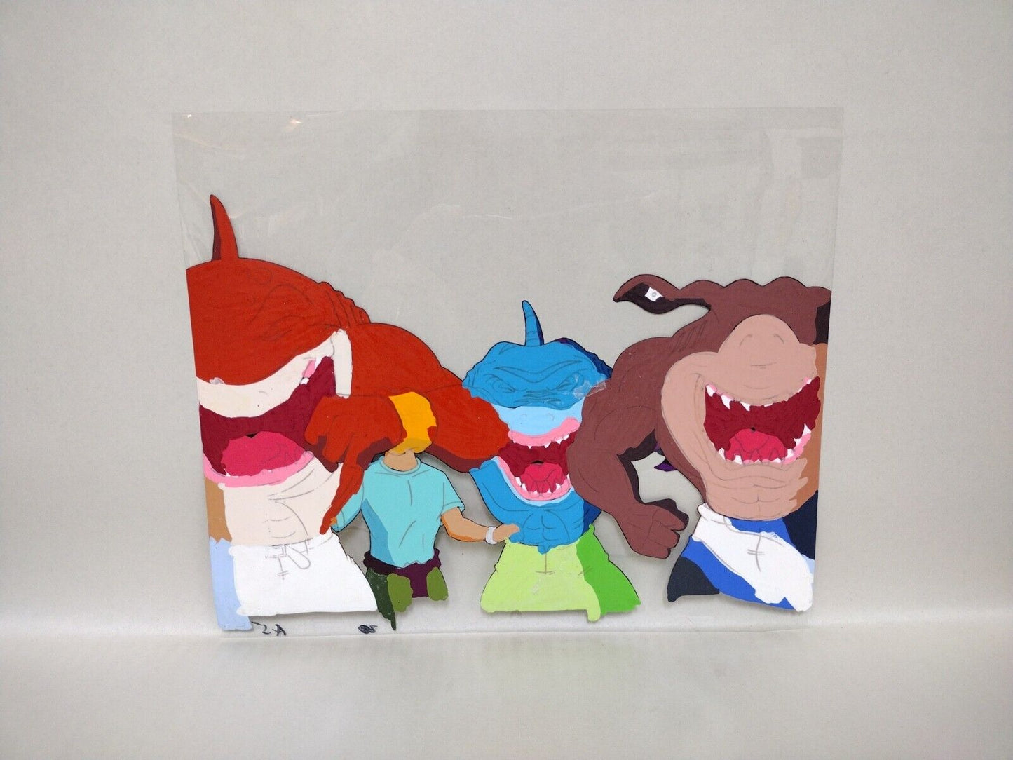 Street Sharks 1996 Original Animation Production Cel Slammu Streex Jab W Drawing