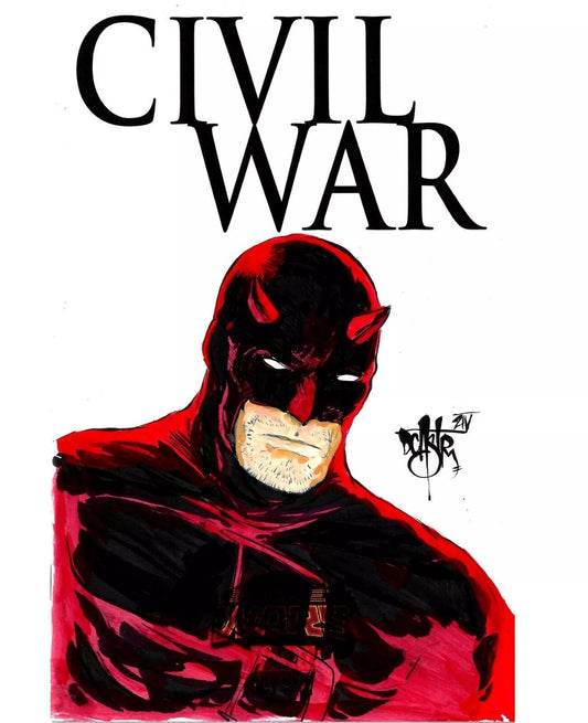 Secret Wars: Civil War #1 (2015) Blank Cover Variant W Original DCastr Art