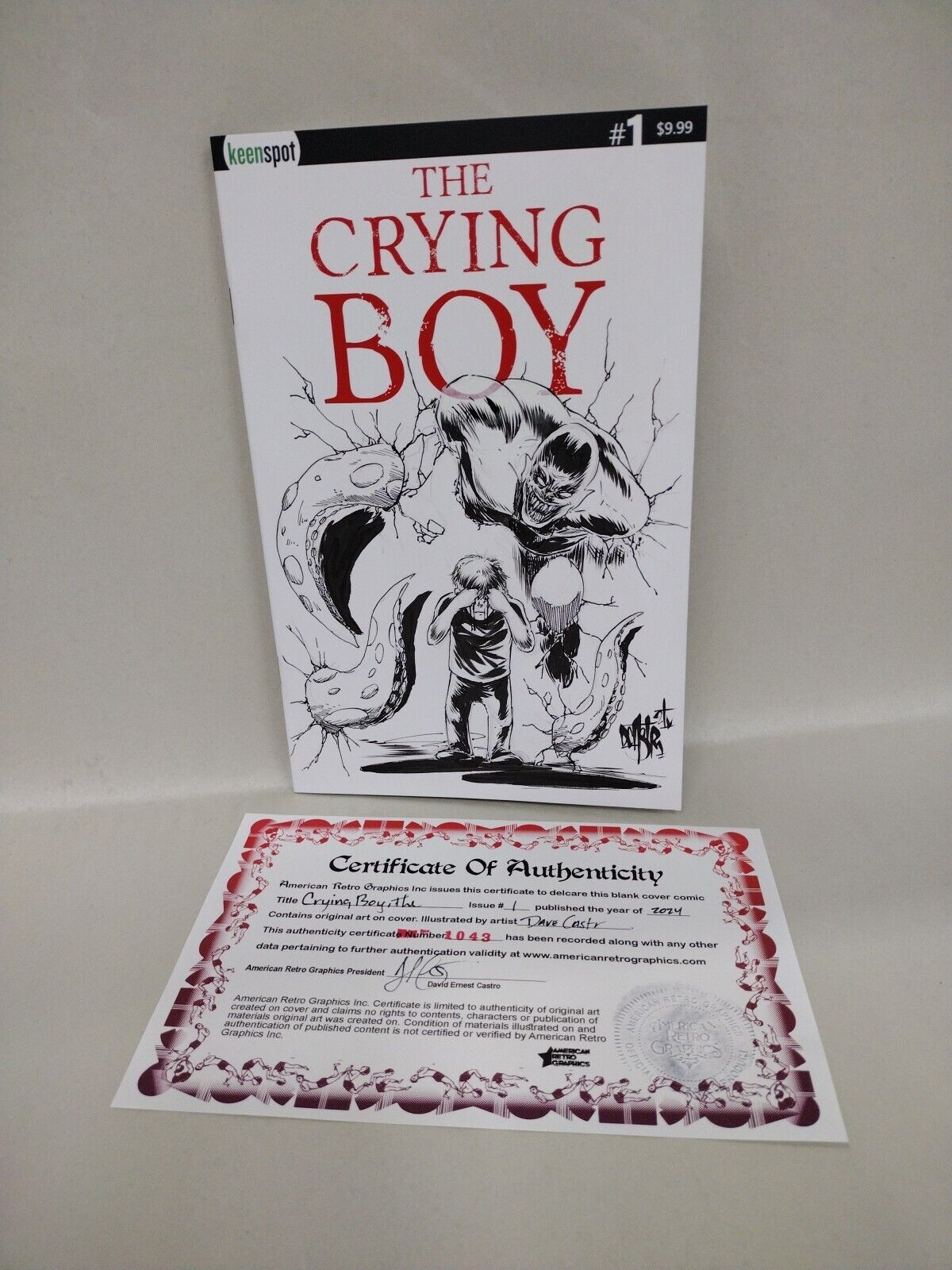 Crying Boy #1 Keenspot (2024) Sketch Variant Cover Comic W Original DCastr Art