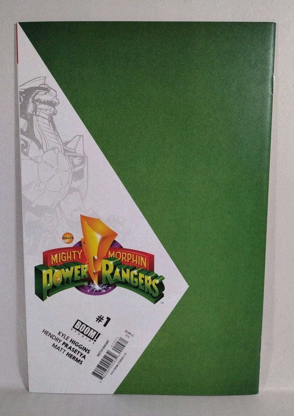Mighty Morphin Power Rangers #1 (2016) Boom Blank Cover Variant Comic NM