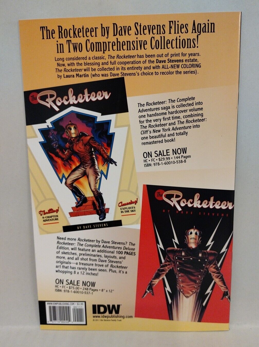 Rocketeer Adventures (2011) IDW Comic Lot #1 3 PC Comic Reprint #1 Hundred Penny