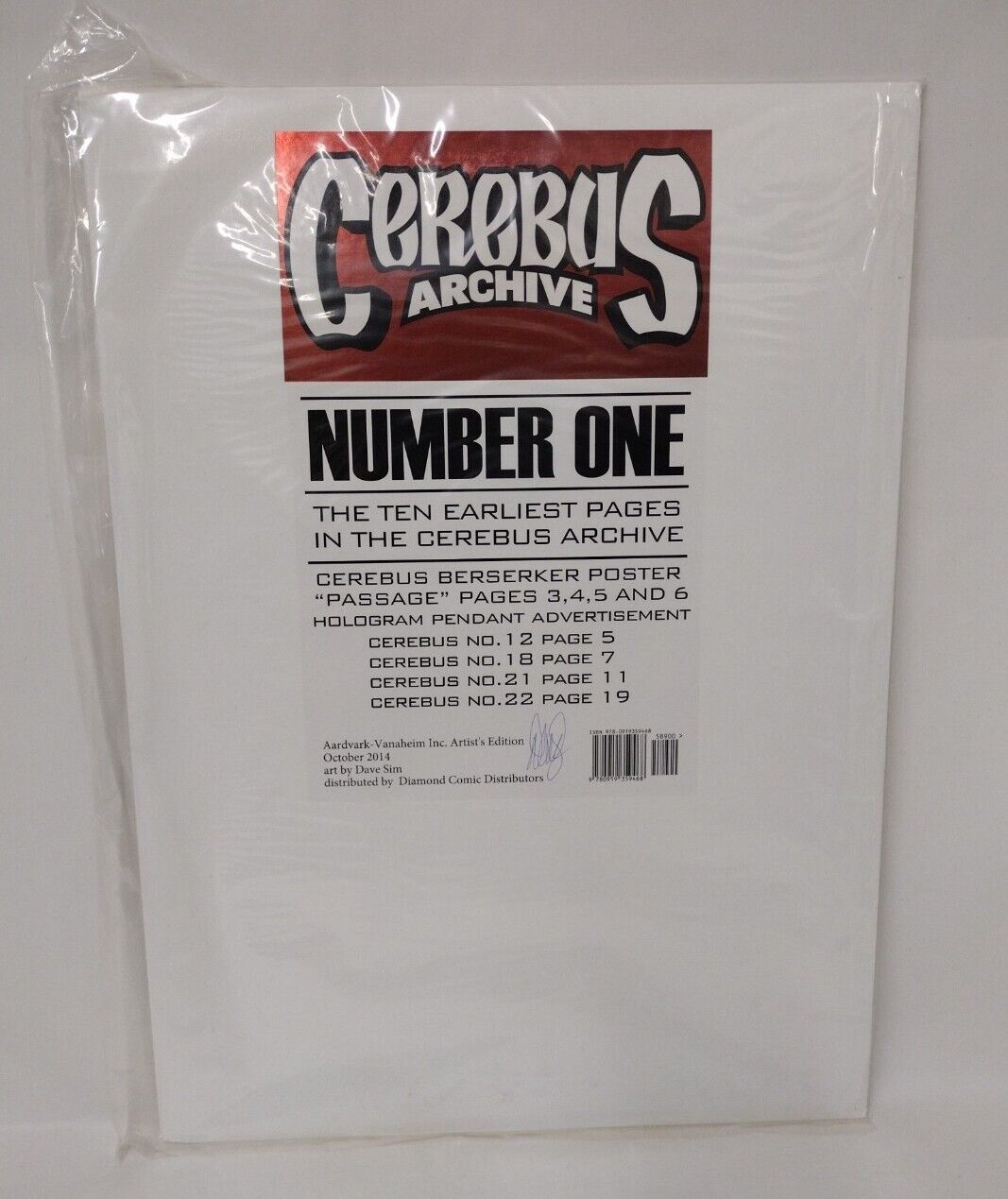 CEREBUS ARCHIVE (2014) Print Set 1 2 3 Artist Ed Portfolio Dave Sim Signed New