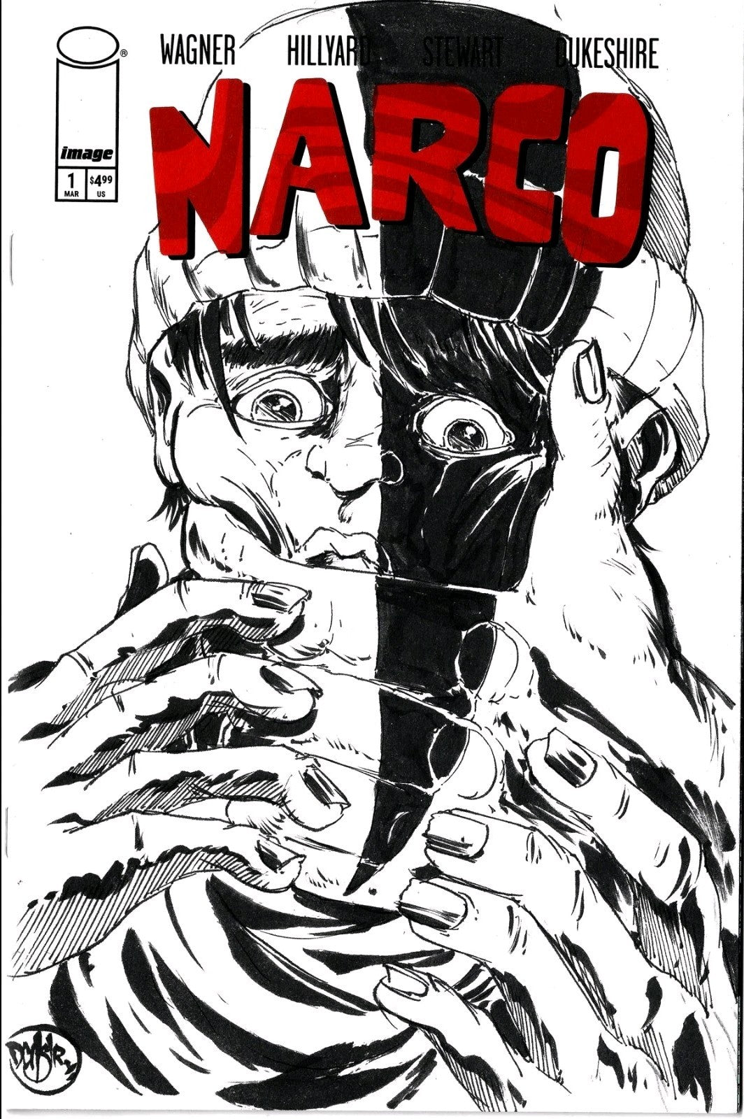 Narco #1 (2026) Image Comic Sketch Cover Variant W Original Dave Castr Art