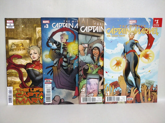 Mighty Captain Marvel (2017) Comic Set #1 2 3 + Life Of #1 2018Takeda Variant NM