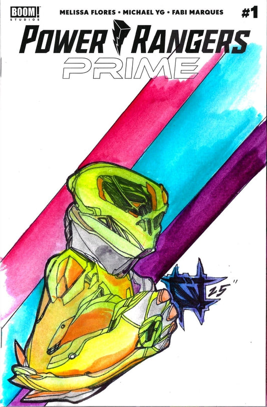Power Rangers Prime 1 (2024) Boom Sketch Cover Comic W Original Jose Guillen Art