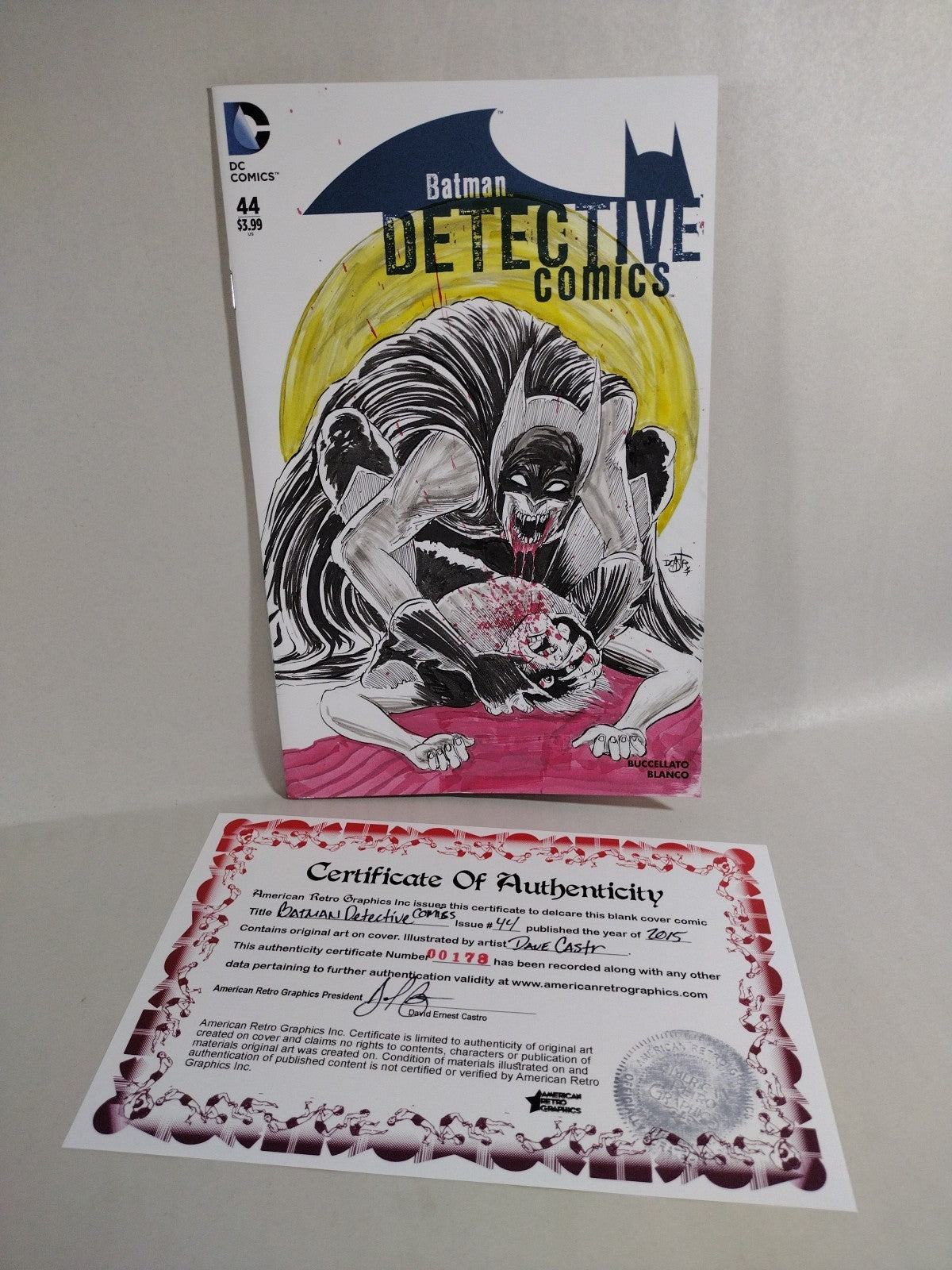 Batman Detective Comics #44 (2015) DC Sketch Cover Variant W Original DCastr Art