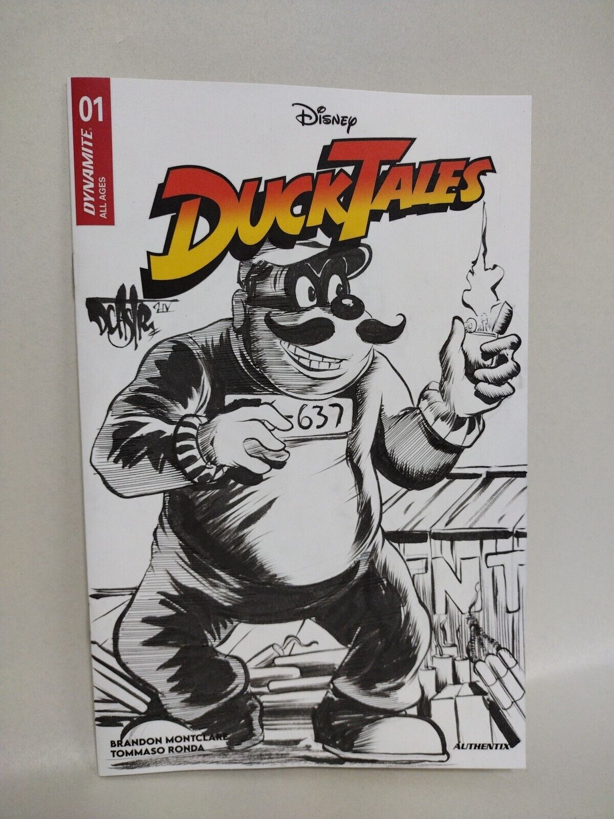 DuckTales #1 (2024) Dynamite Comic Sketch Cover Variant W Original DCastr Art