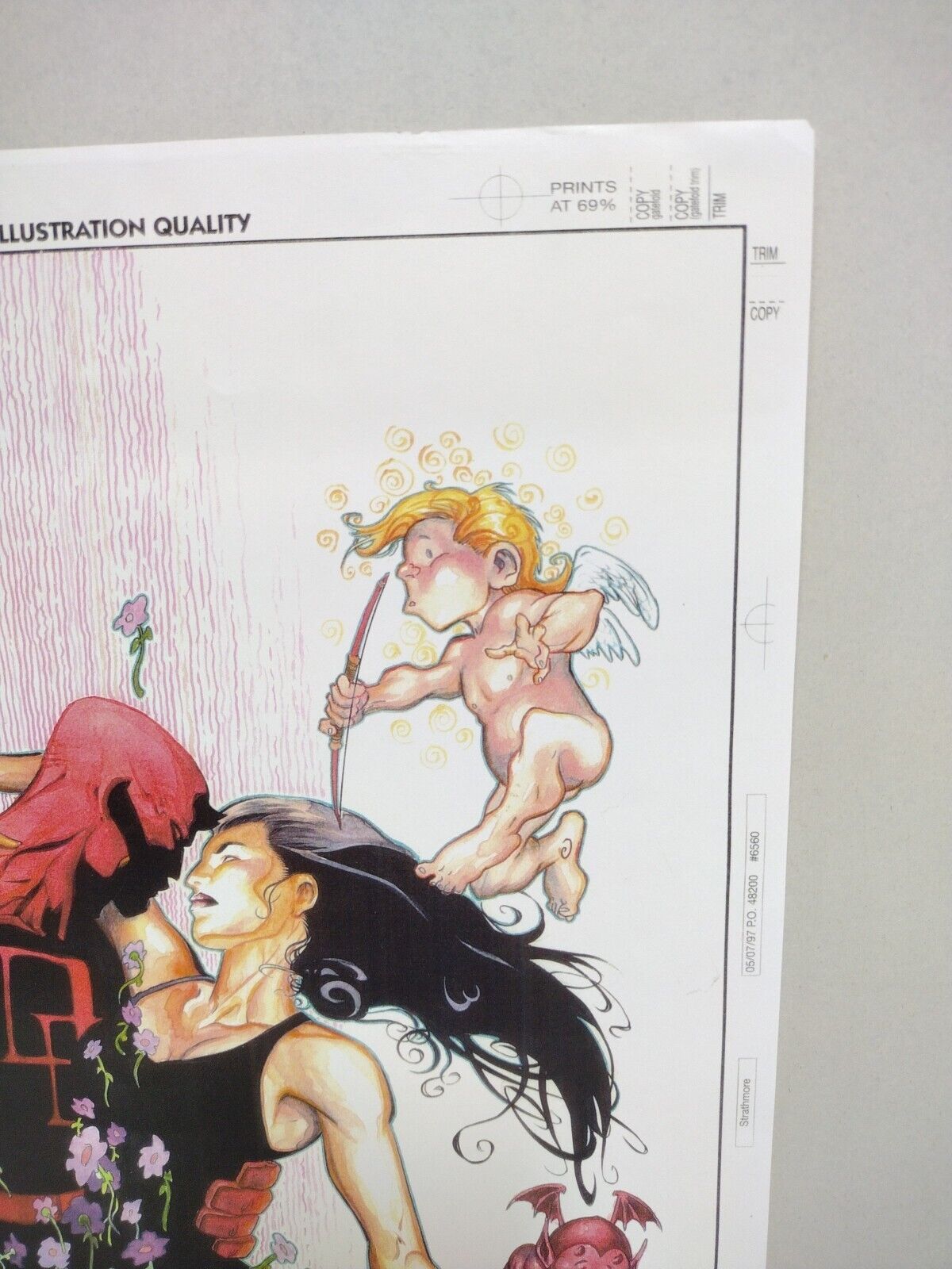 Daredevil + Elektra 17 X 11" Poster Print Signed By David Mack 