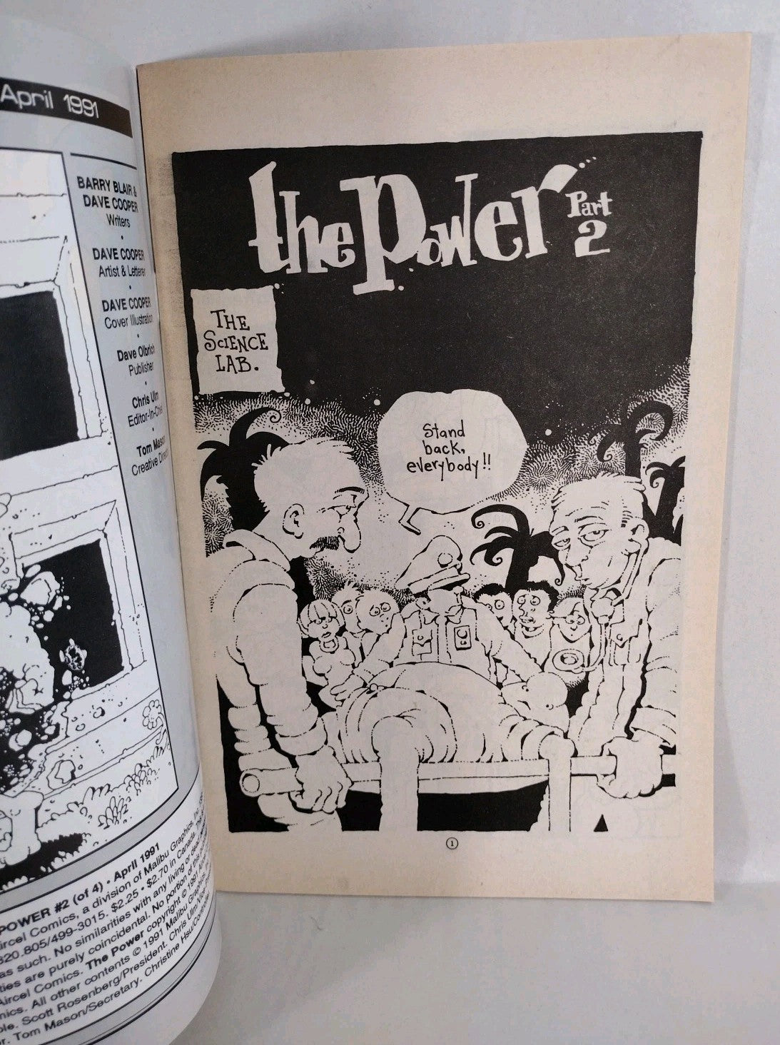 The Power #1 2 3 4 Complete Limited Series Set (1990) Dave Cooper Aircel Comics 