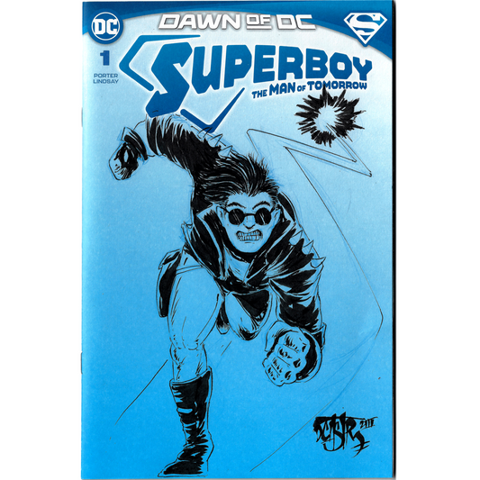 SUPERBOY MAN OF TOMORROW #1 Blank Cover Variant Comic w Original DAVE CASTR Art
