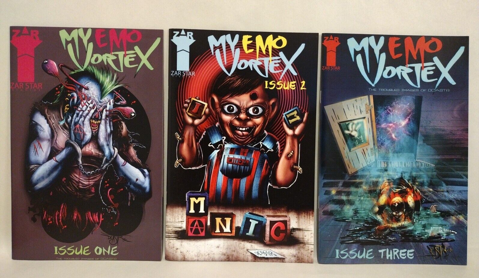 My Emo Vortex Artbook Set Vol 1 2 3 Dave Castr Zarstar Studios NM