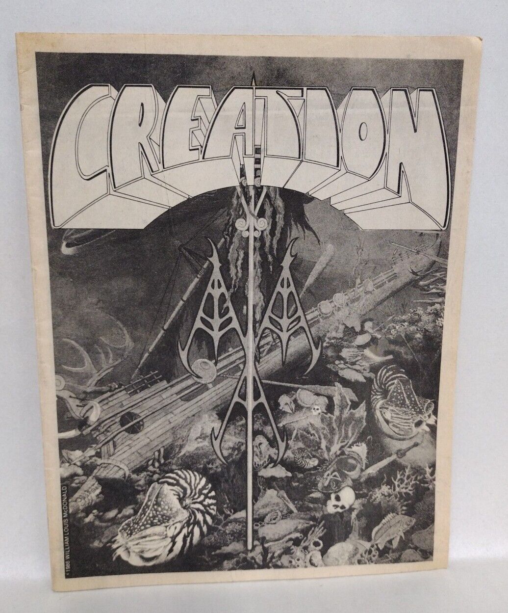 Creation 1986 Program Rick Bryant Alien Captain Harlock Pin Up Comico #3 Insert