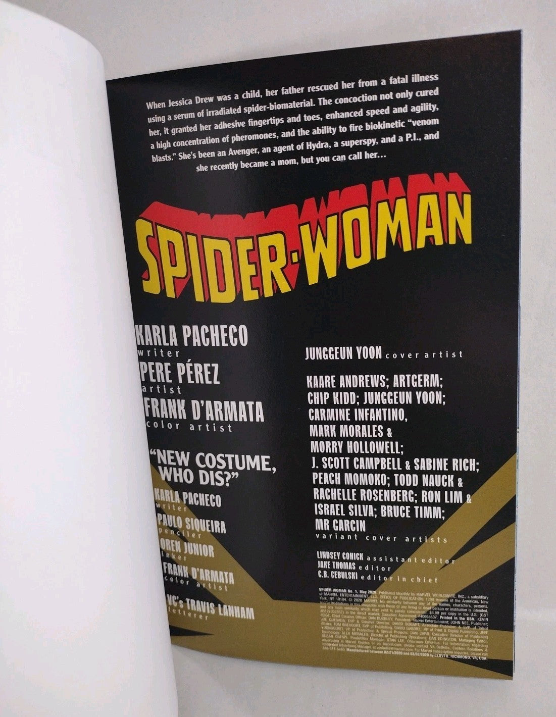 Spider-Woman #1 (2020) Marvel Comic Blank Sketch Variant Cover NM