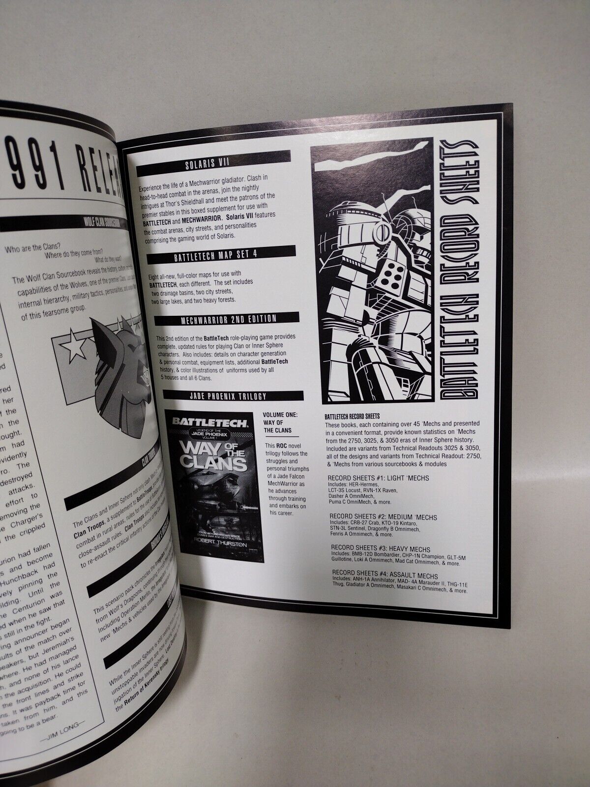 World Of Battletech (1991) FASA RPG Promo Intro Magazine Booklet Zeleznik Venter