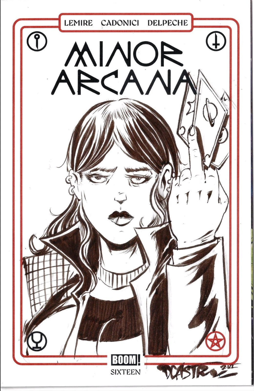 Minor Arcana #16 (2026) Boom Studios Sketch Cover W Original Dave Castr Art