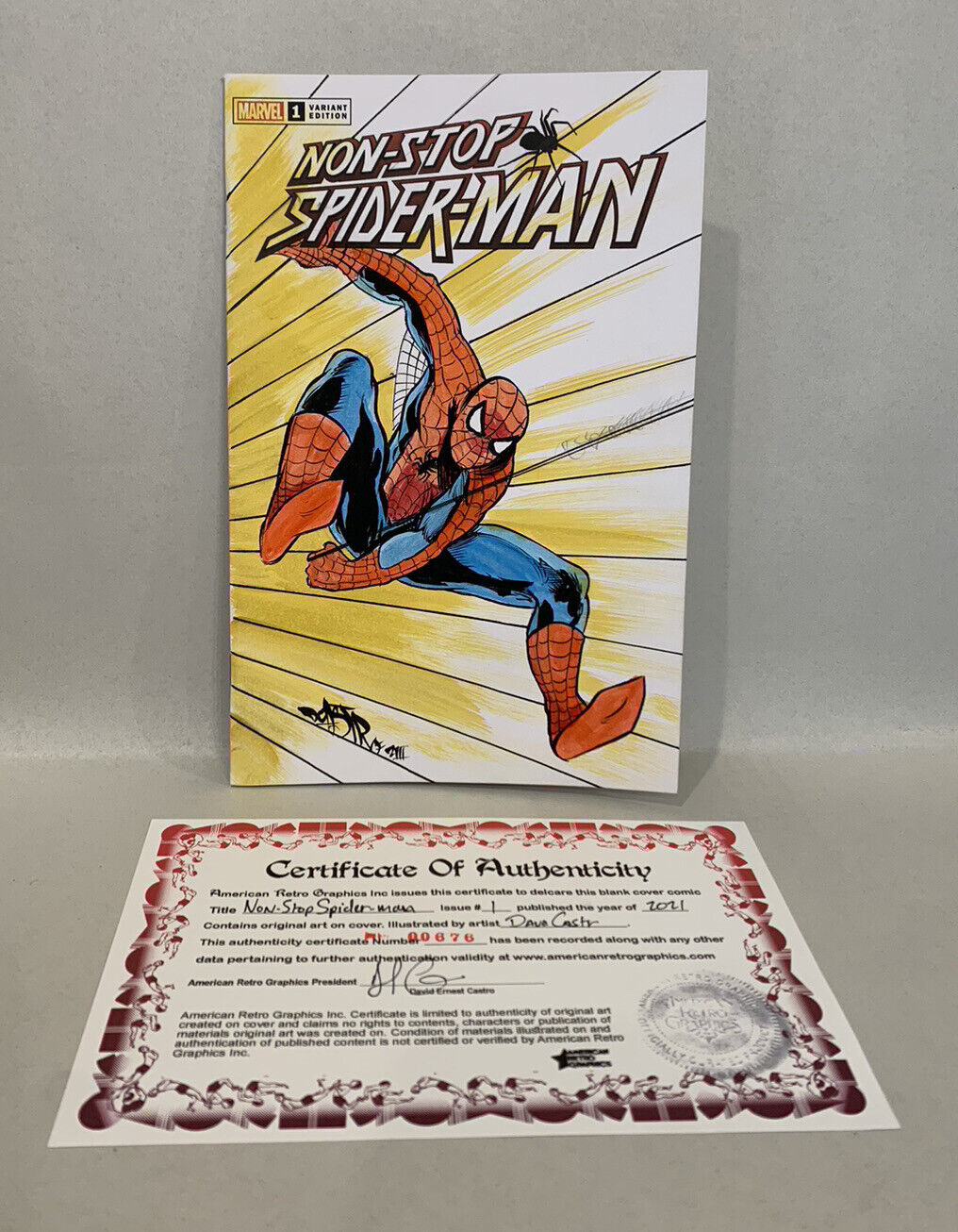 Non Stop Spider-Man #1 Blank Variant Cover Comic 2021 W DCastr Original Art