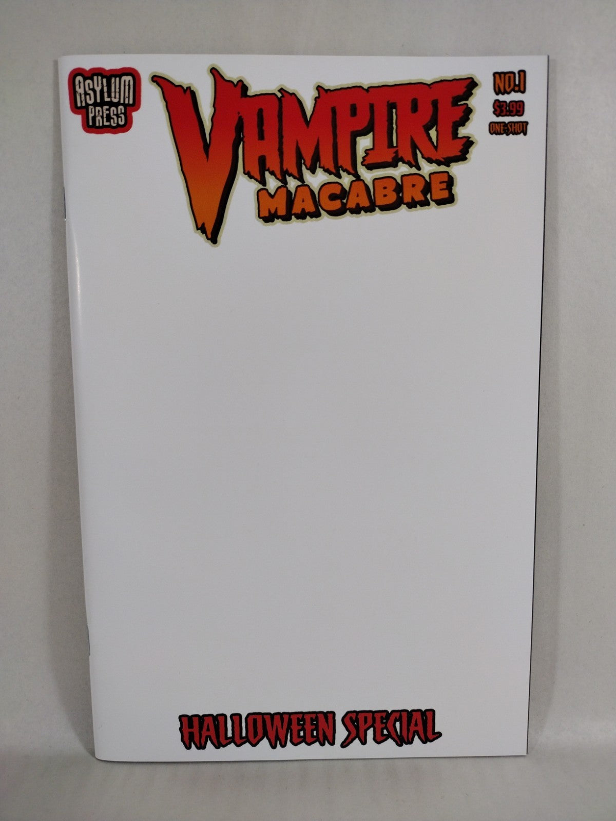 Vampire Macabre Halloween Special 1 (2021) Asylum Press Blank Sketch Cover Comic