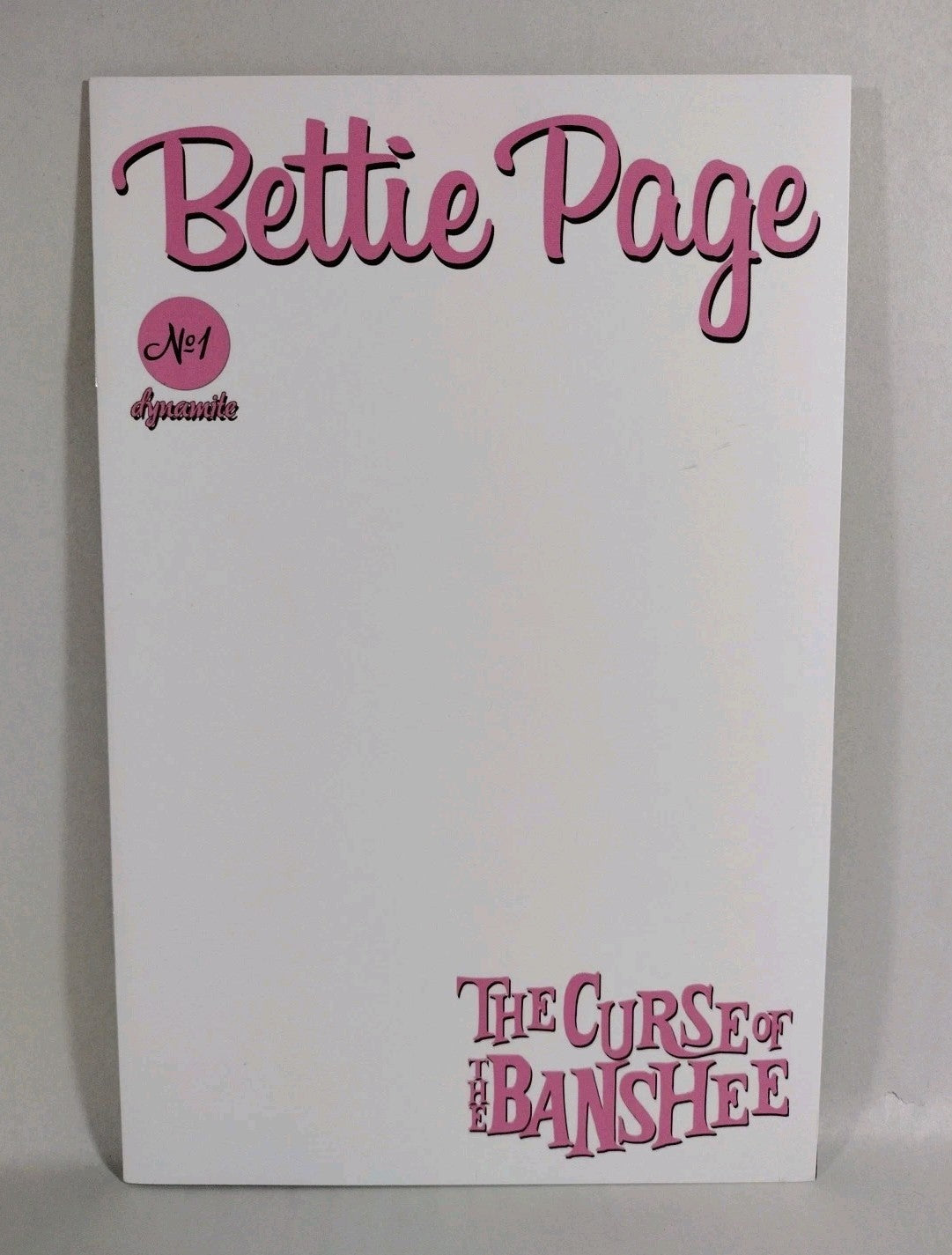 Bettie Page Curse Of The Banshee #1 (2021) Dynamite Blank Cover Variant Comic NM