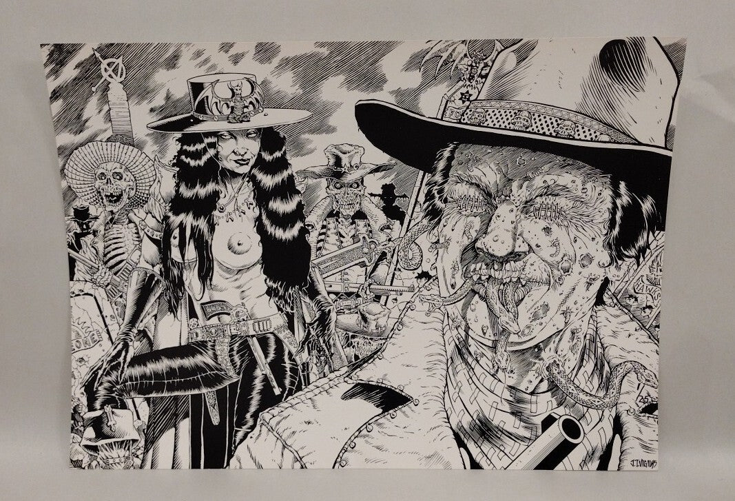 Gunfighters In Hell Portfolio 18x12" Poster Print Set Joe Tim Vigil 1/25 Remark