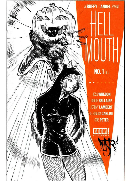 Buffy + Angel Hell Mouth #1 (2019) Blank Cover Comic W Original BTVS DCastr Art 