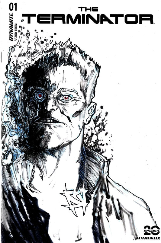 Terminator #1 (2024) Dynamite Comic Sketch Variant Cover W Original JAG Art