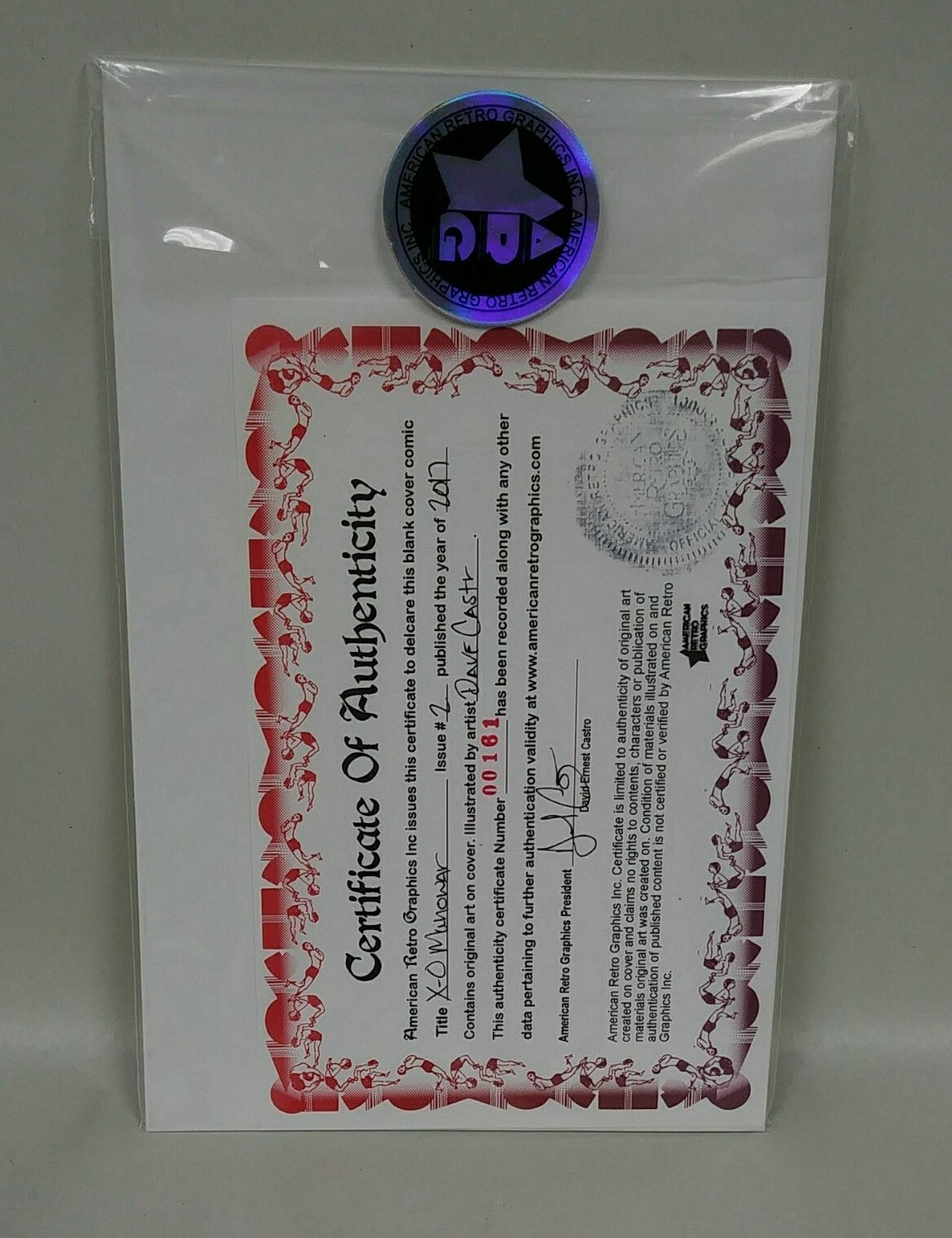 X-O Manwar #2 Valiant 2017 Sketch Cover Variant Comic W Original Dave Castr Art