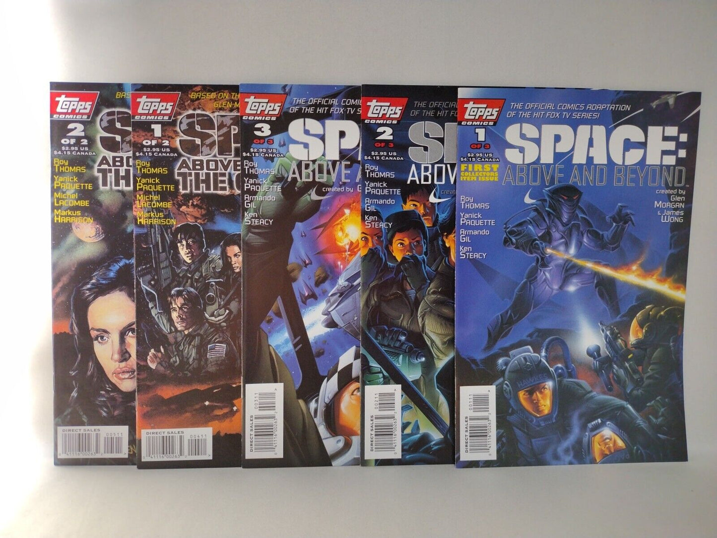 Space: Above And Beyond (1996) Complete Topps Comic Lot Set #1-3 Gauntlet #1 2