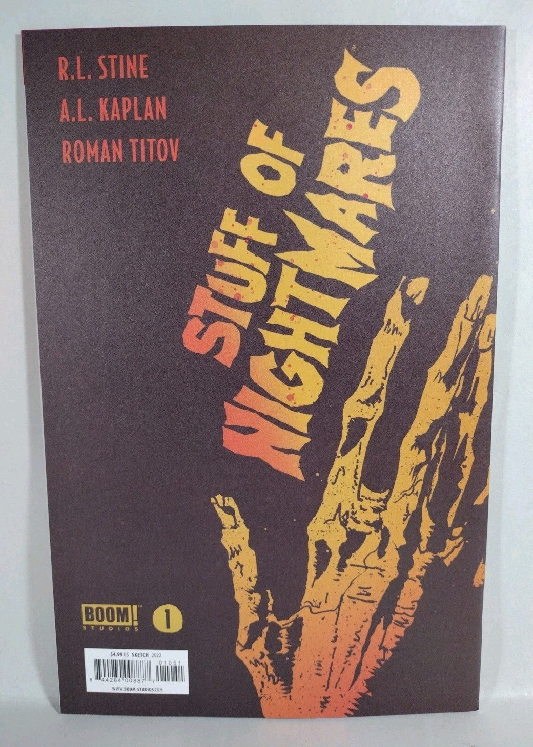 Stuff Of Nightmares #1 (2022) Boom Comic RL Stine Blank Sketch Cover Variant NM