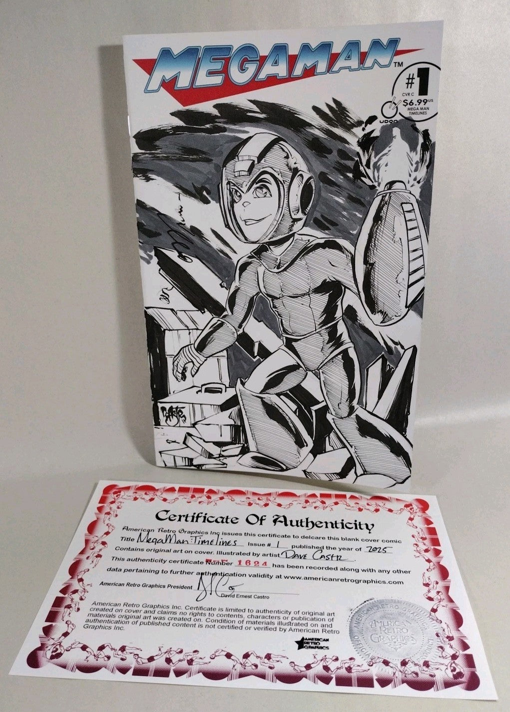 MegaMan Timelines #1 (2025) Udon Capcom Sketch Cover Comic W Original DCastr Art