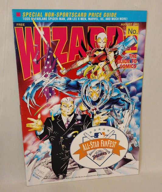 Rare Wizard Magazine (1992) Jim Lee All-Star Fanfest San Diego Padres Giveaway