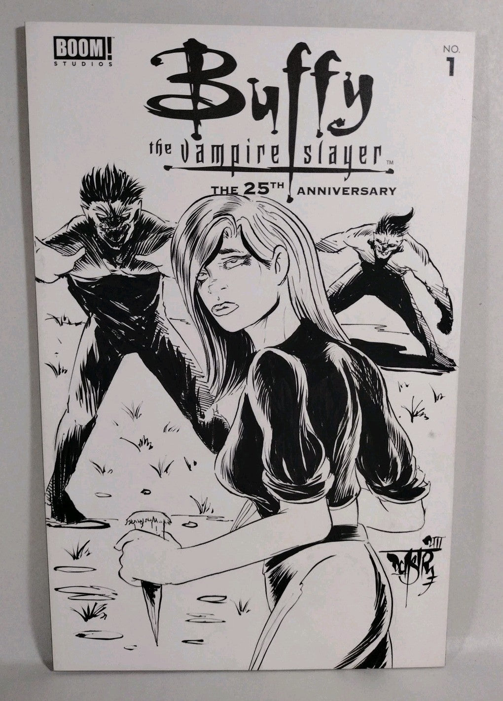 Buffy The Vampire Slayer 25th Anniversary #1 Book Sketch Cover W Original Art