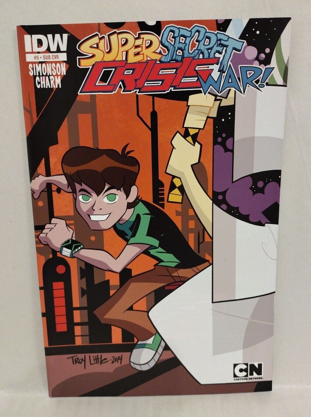 Super Secret Crisis War #5 (2014) Troy Little Cover B Ben 10 Subscription Cover